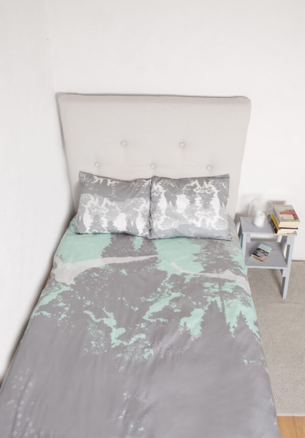 Double bedding set Swans in blue